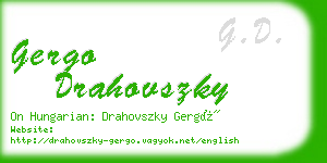 gergo drahovszky business card